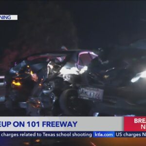 Good samaritans help person amid massive pileup on 101 Freeway