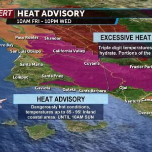 Heatwave arrives Thursday, possible monsoonal moisture into the weekend