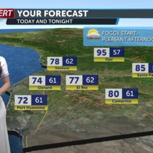 Mild along the coast, inland temperatures soar