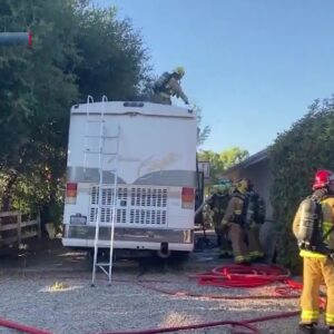 RV catches fire in Santa Ynez