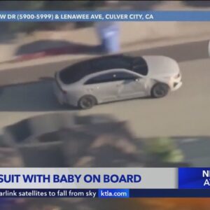 Pursuit suspect in Southern California with infant onboard live-streamed chase