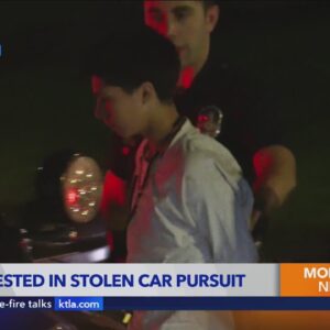 Suspects alleged to have stolen Kia Soul arrested after pursuit in L.A. 