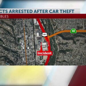 Two people arrested for stealing car at gas station in Paso Robles