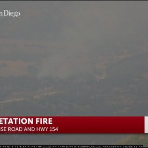 Vegetation fire burning off Highway 154 near Paradise Road Thursday