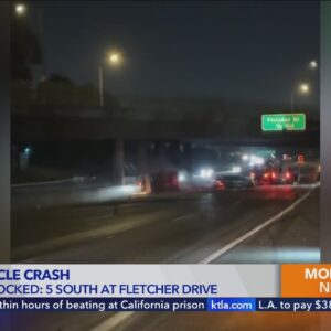 9 car pileup closes SB 5 Fwy through Silver Lake