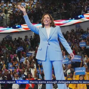 Kamala Harris secures enough votes to be Democratic nominee for president
