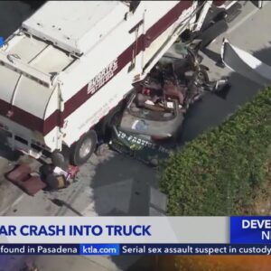 At least 1 killed when trash truck, car collide in Santa Clarita