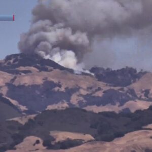 Bulldozer rolls over from 88-acre brush fire in Cambria