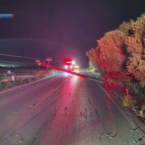 Car crash into power pole causes outage in Lompoc