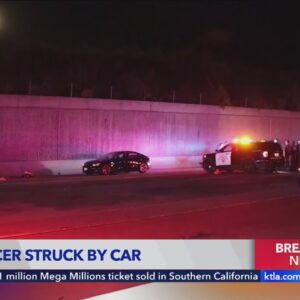 CHP officer struck by car in Los Angeles