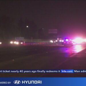 Deadly motorcycle crash closes NB 405 in San Fernando Valley