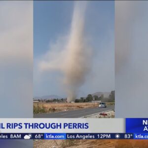 Dust devil rips through Perris