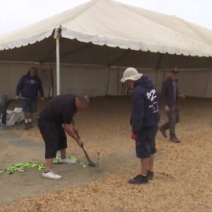 'Temporary city' base camp used for Lake and Apache fires closes down at Elks Event Center