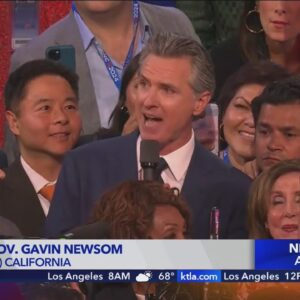 Newsom delivers California's delegates at DNC to seal Kamala Harris as presidential nominee