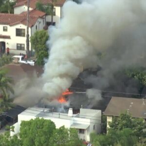 Home catches fire in Santa Barbara