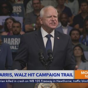 Kamala Harris, Tim Walz hit campaign trail