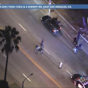 L.A. police pursue stolen vehicle suspect