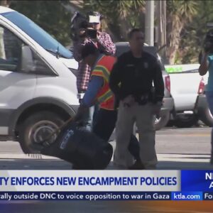 Long Beach begins clearing homeless encampments