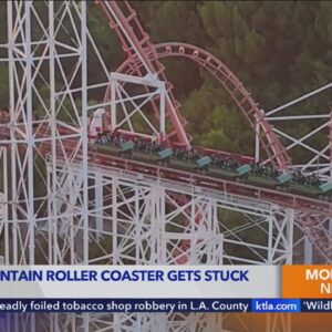 Magic Mountain roller coaster gets stuck, leaves riders stranded