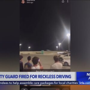 Mall security guard fired for reckless driving