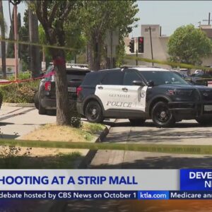 Man found fatally shot at Glendale strip mall, gunman at large