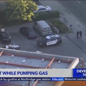 Man shot while pumping gas at Northridge gas station