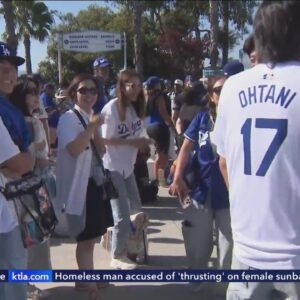 Thousands of fans line up at Dodger Stadium for Shohei Ohtani bobblehead