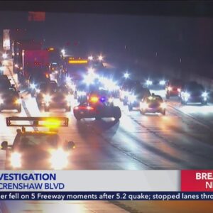 Pedestrian killed in crash on WB 105 Freeway in Hawthorne