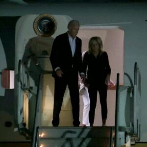 President Joe Biden & First Lady arrive in Santa Barbara