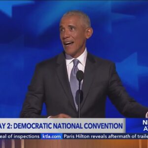 Barack and Michelle Obama close DNC's second night with 'fired up' speeches