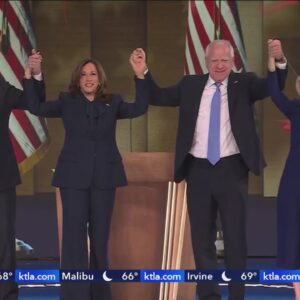 Kamala Harris accepts Democratic nomination for president on final night of DNC