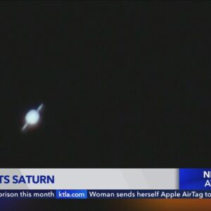 Saturn's rings spotted by KTLA Helicopter