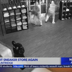 Shoe store ransacked by burglars for the 2nd time in a week