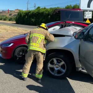 Two people transported, one with major injuries, following two-vehicle collision on Highway ...