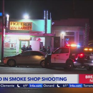 Two dead in Los Angeles smoke shop shooting; gunmen sought