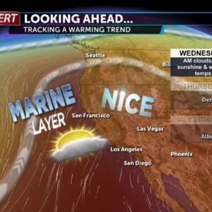 Warming Wednesday, triple digits inland Thursday