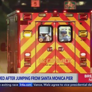 Woman rescued after plummeting from Santa Monica Pier