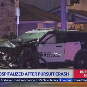 Officer, suspect hospitalized following head-on pursuit crash in Orange County 