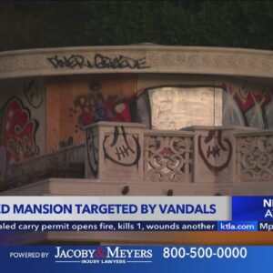 Abandoned mansion in Hollywood Hills targeted by taggers