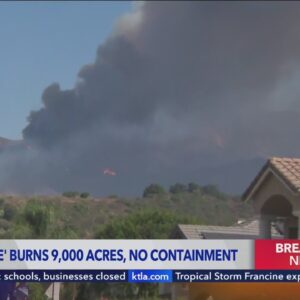 Airport Fire burns 9,000 acres; no containment