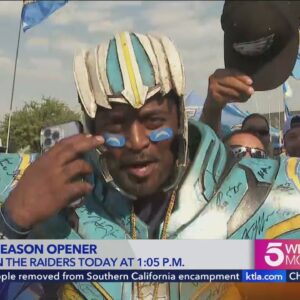 Los Angeles Chargers fans get ready for the season opener in Thunder Alley