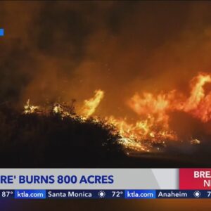 'Bridge Fire' burns 800 acres and prompts evacuations