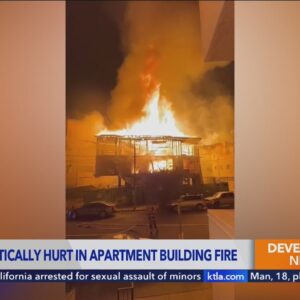 Fire burns through apartment building in Chinatown; man critically injured