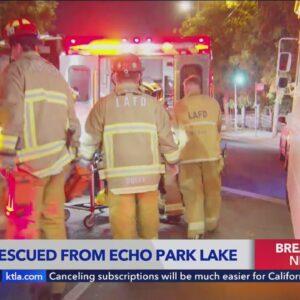 Firefighters rescue person from Los Angeles' Echo Park Lake