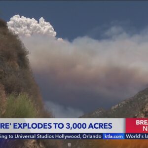 Bridge Fire in Los Angeles County grows to over 4,100 acres with no containment