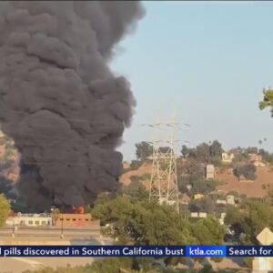 Large fire burns old courthouse near Dodger Stadium in L.A.