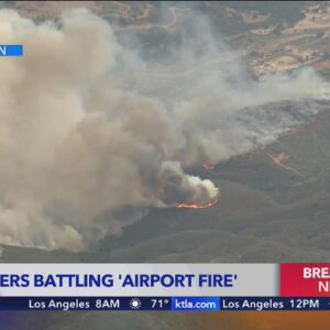 Large wildfire erupts in Orange County