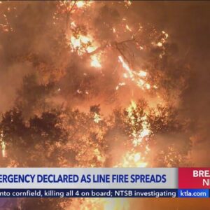 More than 35,000 structures threatened as Line Fire continues to spread