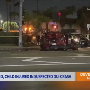 Mother killed, child injured in suspected DUI crash