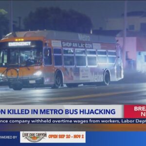 Passenger killed in hijacking, chase of MTA bus in Los Angeles